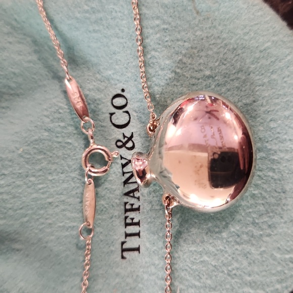 Tiffany and Co Elsa Peretti round bottle on 18in 925ss chain - Picture 2 of 4
